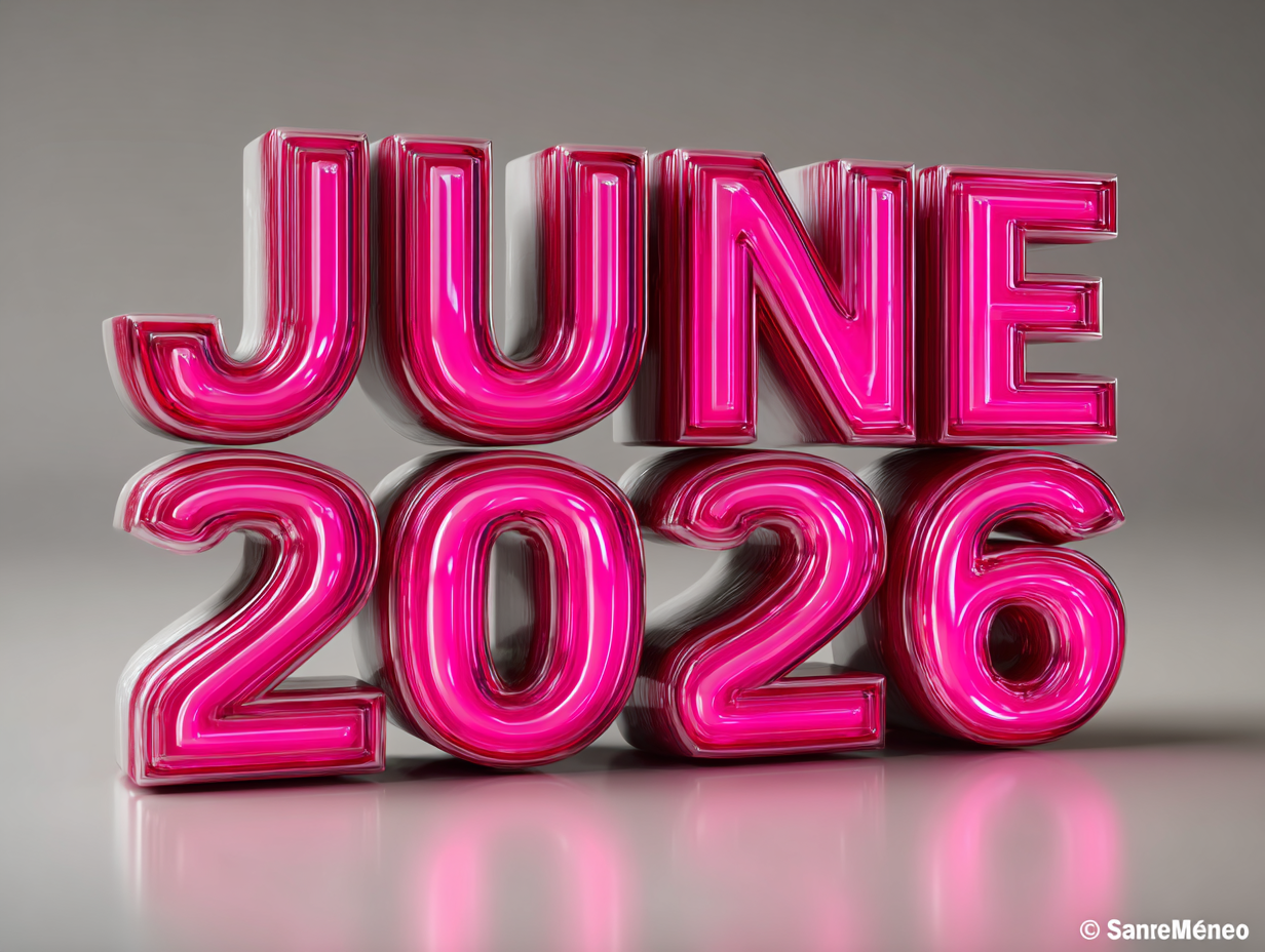 Sign that says "June 2026"